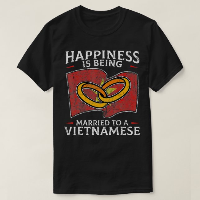 Vietnamese Wedding Vietnam Roots Viet Nam Flag Mar T-Shirt (Design Front)