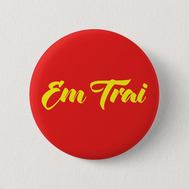 Vietnamese (Young) Brother - Em Trai ~ Tiếng Việt Button (Front)