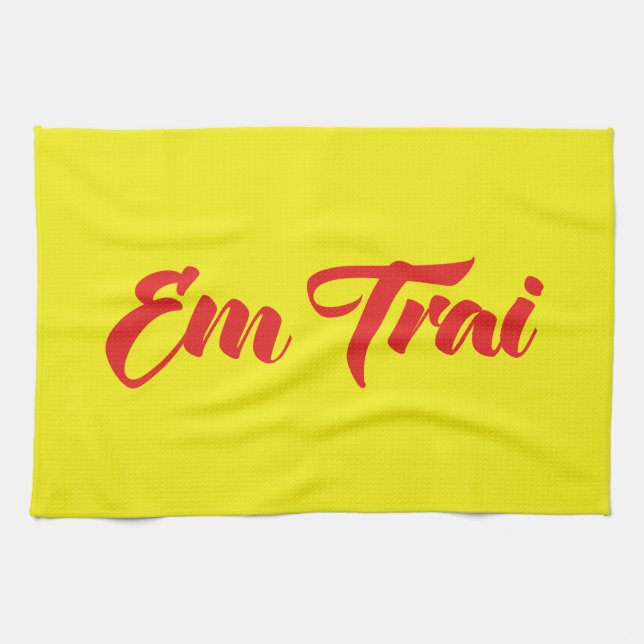 Vietnamese (Young) Brother - Em Trai ~ Tiếng Việt Towel (Horizontal)