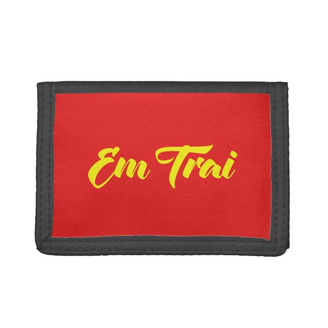 Vietnamese (Young) Brother - Em Trai ~ Tiếng Việt Trifold Wallet (Front)