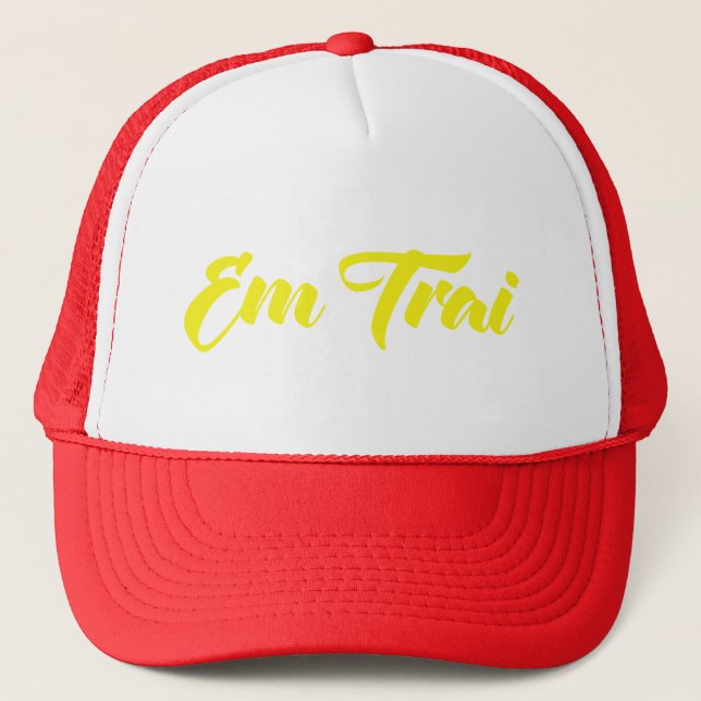 Vietnamese (Young) Brother - Em Trai ~ Tiếng Việt Trucker Hat (Front)