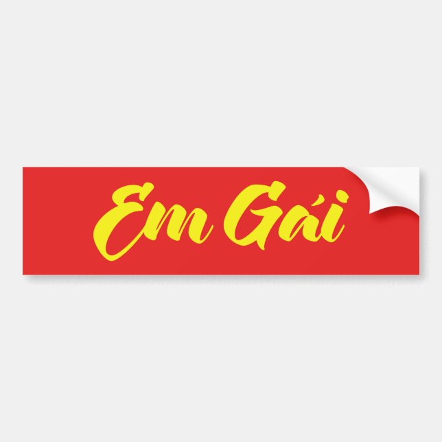 Vietnamese (Young) Sister - Em Gái ~ Tiếng Việt Bumper Sticker (Front)