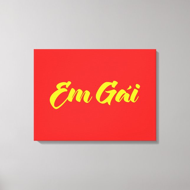 Vietnamese (Young) Sister - Em Gái ~ Tiếng Việt Canvas Print (Front)