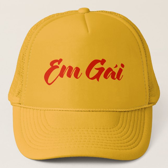Vietnamese (Young) Sister - Em Gái ~ Tiếng Việt Trucker Hat (Front)