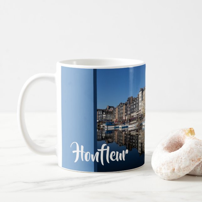 Vieux Bassin, (Old Harbor) Honfleur, France Coffee Mug (With Donut)