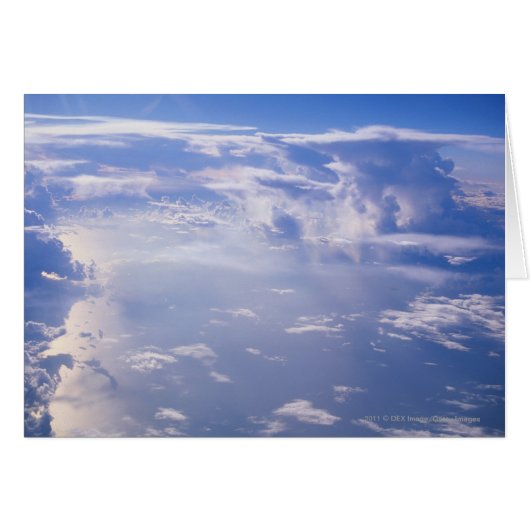 View above scattered cloud cards (Front Horizontal)