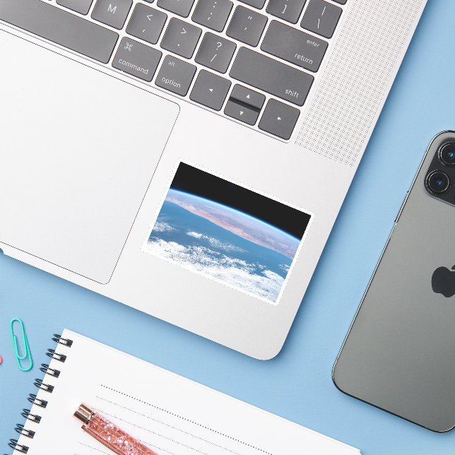 View Across The Southwest Coast Of Africa. Sticker (Laptop w/ iPhone)