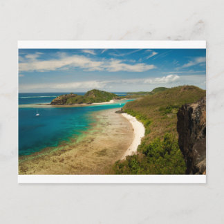 View along a beach in Fiji Postcard