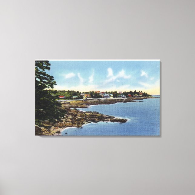 View Along Ocean Point, Homes by the Sea Canvas Print (Front)