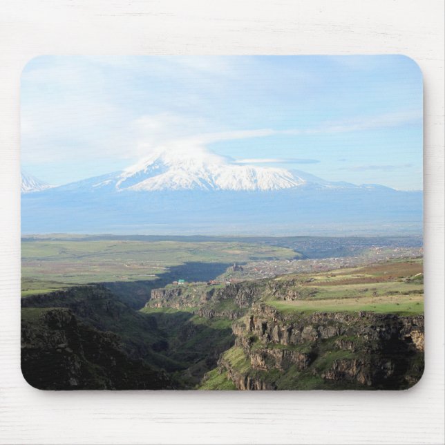 View at mountain Ararat from Armenian side Mouse Pad (Front)