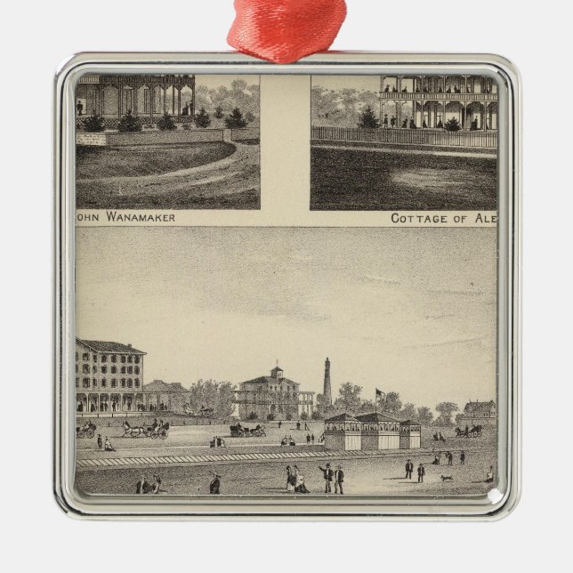 View at Sea Grove, Cape May Point Metal Ornament (Front)