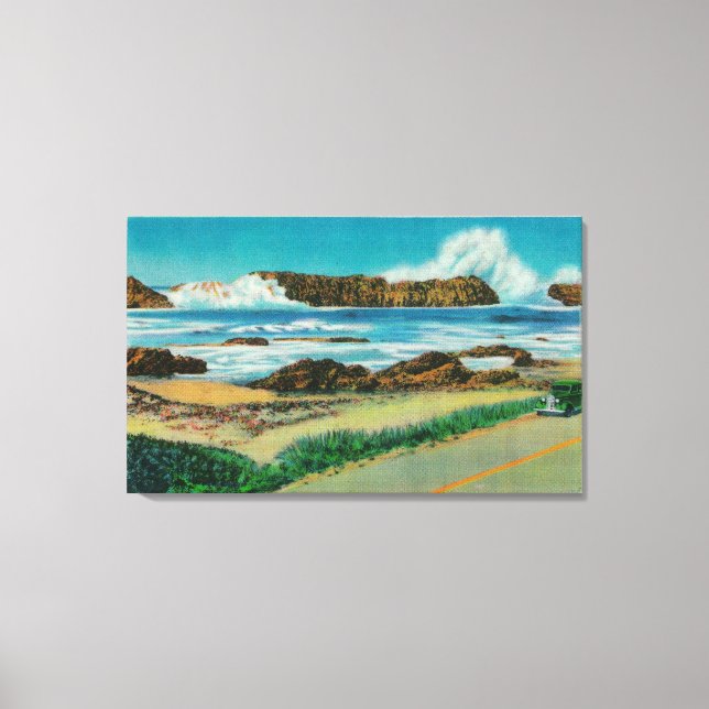 View at Seal Rock between Waldport and Newport Canvas Print (Front)
