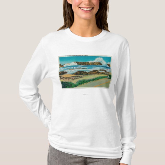 View at Seal Rock between Waldport and Newport T-Shirt (Front)