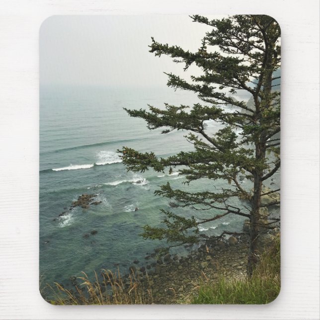 View at Simpson Reef Overlook, Oregon Coast Mouse Pad (Front)