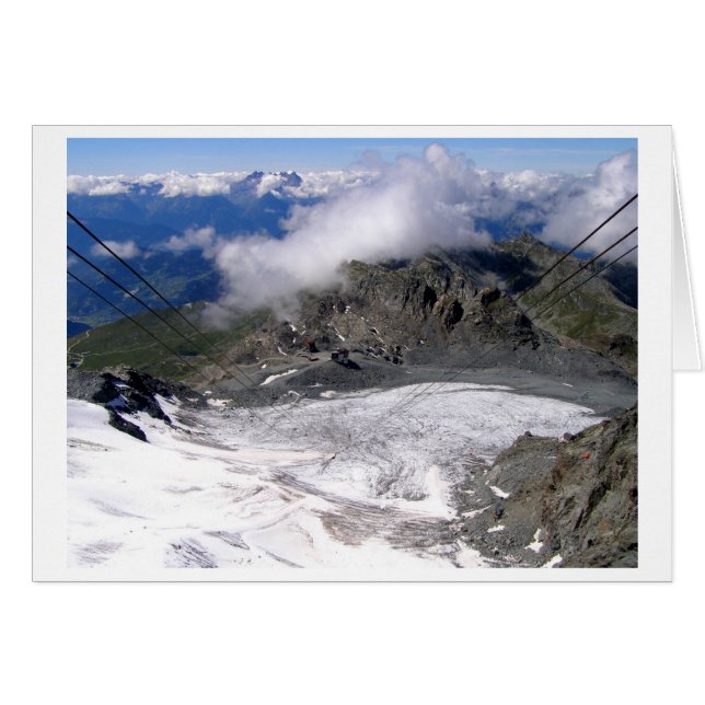 View down the Mont Fort glacier Cards (Front Horizontal)