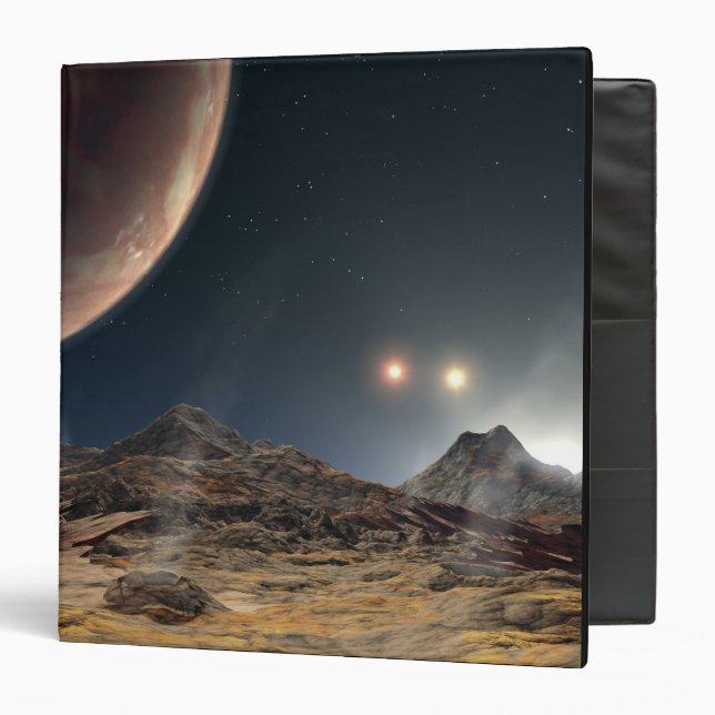 View from a hypothetical moon in orbit 3 ring binder (Front/Inside)