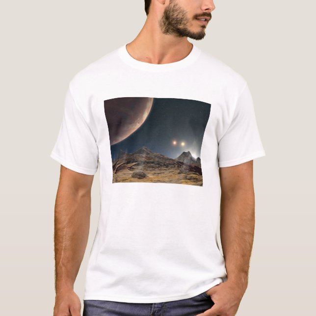 View from a hypothetical moon in orbit T-Shirt (Front)