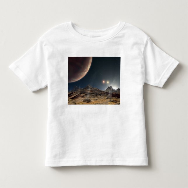 View from a hypothetical moon in orbit toddler t-shirt (Front)