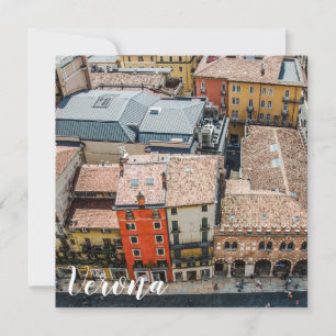 View from above of colorful facades of buildings