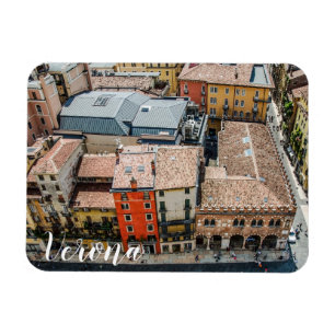 View from above of colorful facades of buildings magnet