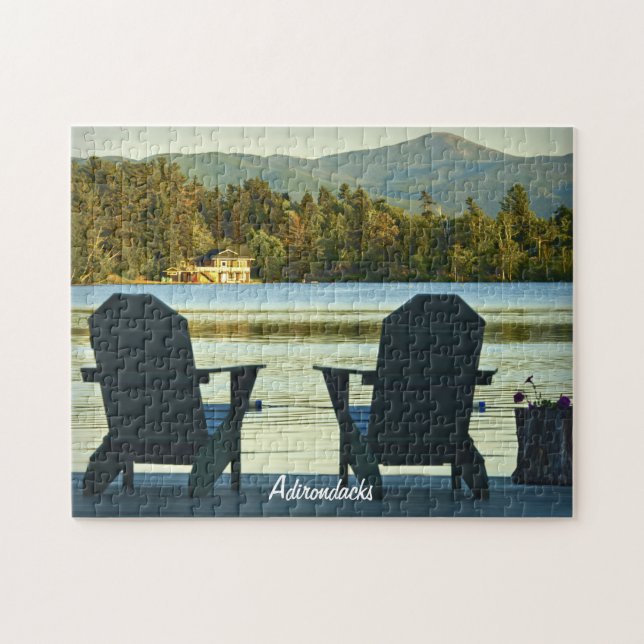 View from Adirondack Chairs in the Adirondacks, NY Jigsaw Puzzle (Horizontal)