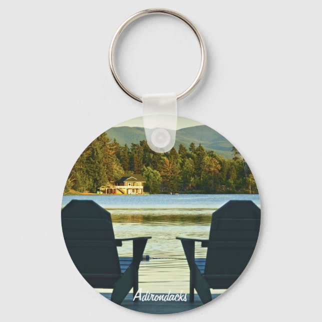 View from Adirondack Chairs in the Adirondacks, NY Keychain (Front)