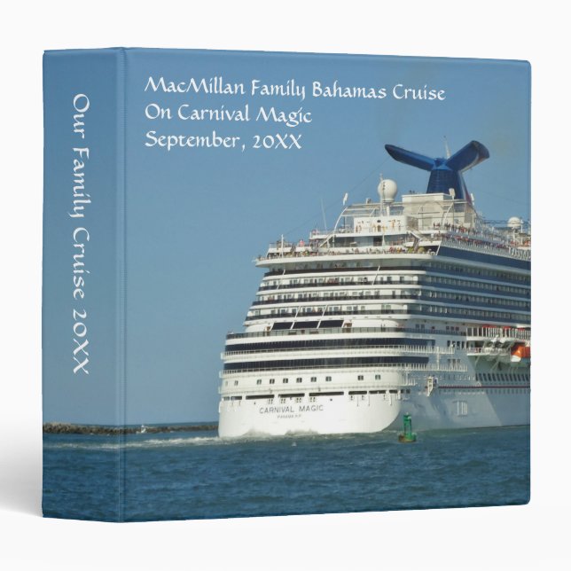 View from Astern Cruise Memory Book Binder (Front/Spine)
