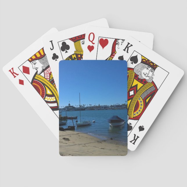 View from Balboa Island, Newport Beach, California Poker Cards (Back)