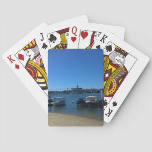 View from Balboa Island, Newport Beach, California Poker Cards
