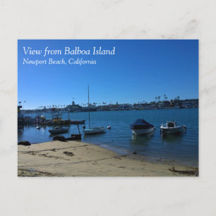 View from Balboa Island, Newport Beach, California Postcard