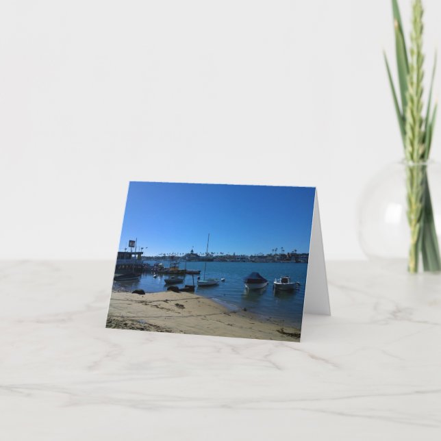 View from Balboa Island, Newport Beach, California Thank You Card (Front)