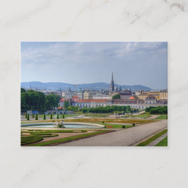 View From Belvedere Over Vienna Austria Business Card (Front)