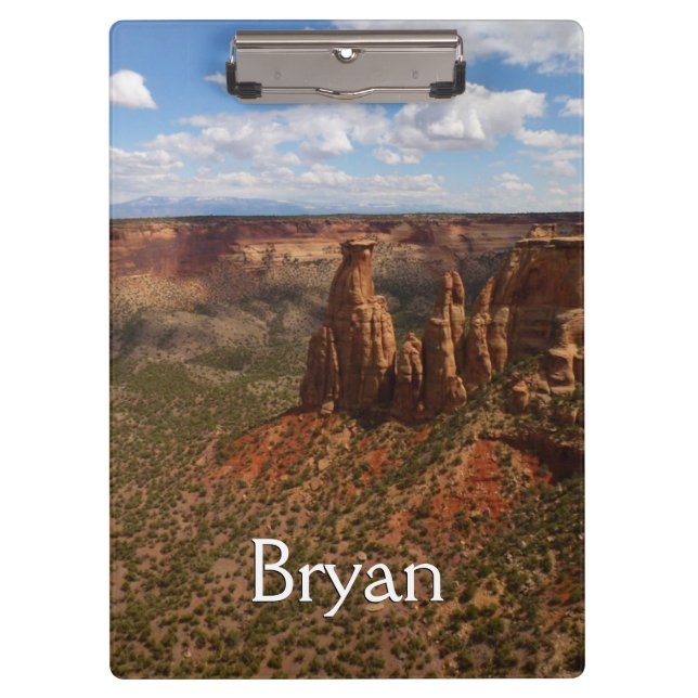View from Canyon Rim Trail at Colorado Monument Clipboard (Front)