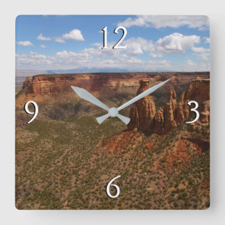 View from Canyon Rim Trail at Colorado Monument Square Wall Clock