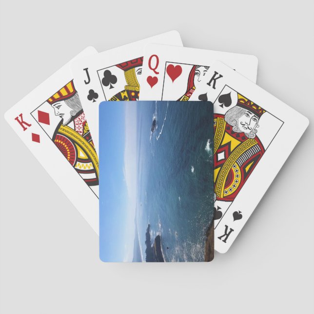 View from Cape Foulweather, Newport, Oregon Poker Cards (Back)