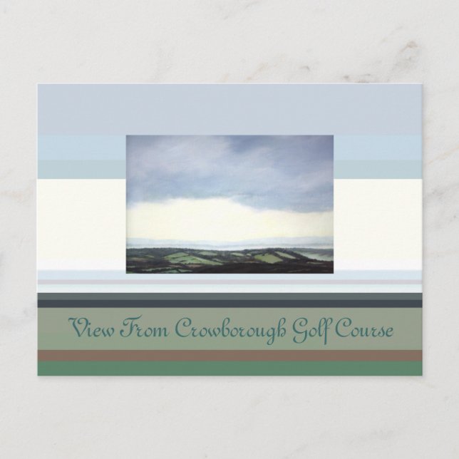 View From Crowborough Golf Course Postcard (Front)