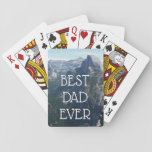 View from Glacier Point in Yosemite Best Dad Ever Playing Cards