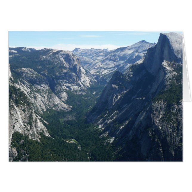 View from Glacier Point in Yosemite National Park Card (Front Horizontal)