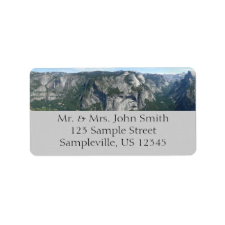 View from Glacier Point in Yosemite National Park Label