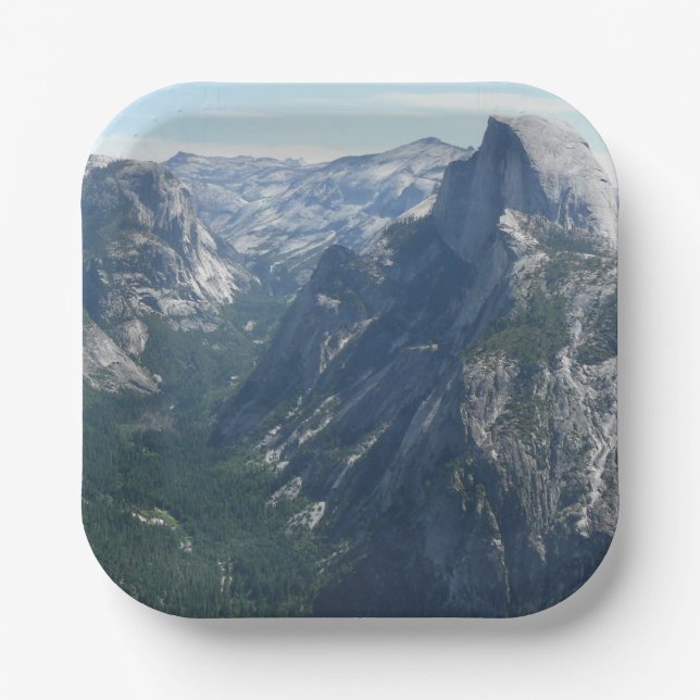 View from Glacier Point in Yosemite National Park Paper Plates (Front)