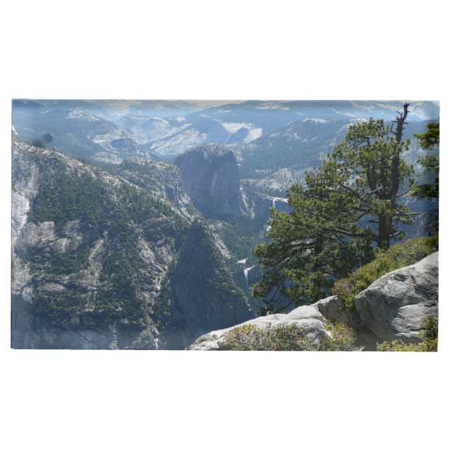 View from Glacier Point in Yosemite National Park Place Card Holder (Front)