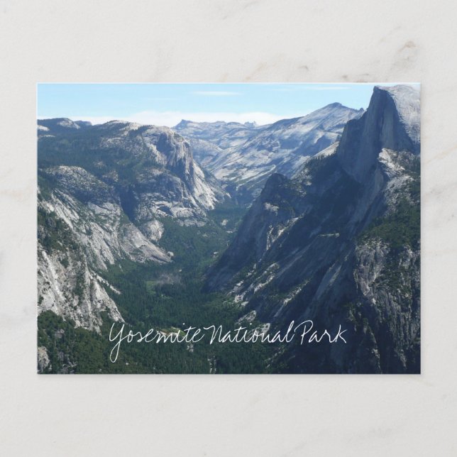 View from Glacier Point in Yosemite National Park Postcard (Front)