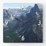 View from Glacier Point in Yosemite National Park Square Wall Clock