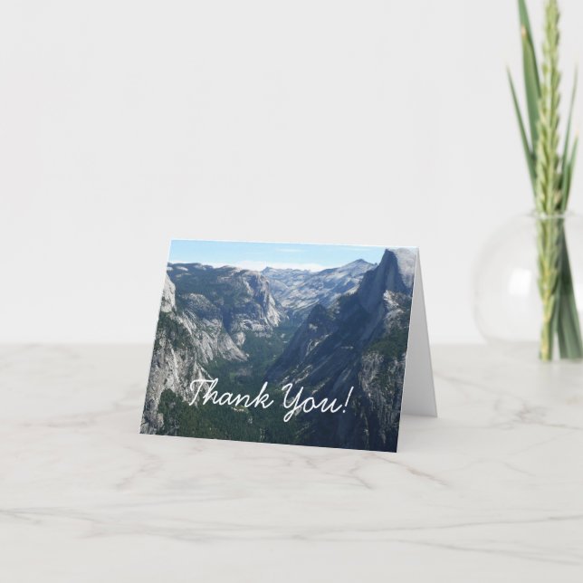 View from Glacier Point in Yosemite National Park Thank You Card (Front)