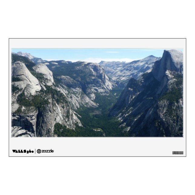 View from Glacier Point in Yosemite National Park Wall Decal (Front)