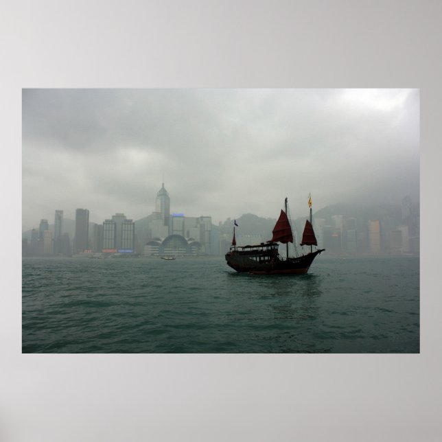 View from Kowloon towards Wan Chai, Hong Kong Poster (Front)