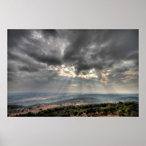 View from Mt Carmel Israel Photo Poster