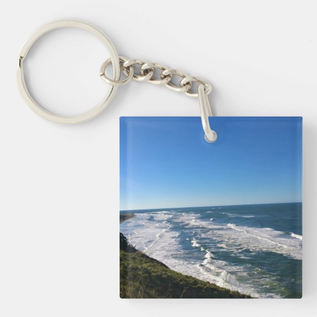 View from North Head Lighthouse, Washington Keychain (Front)