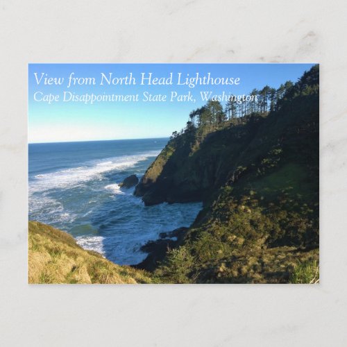 View from North Head Lighthouse Washington Postcard