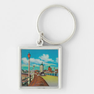 View From Rainbow Pier, Long Beach Keychain